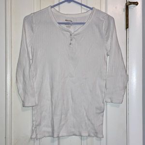 White Staq Elbow Length Shirt